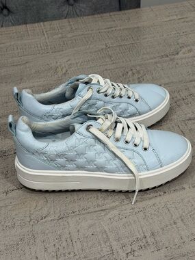Michael Kors Pale Blue MK Logo Low-Top Sneakers